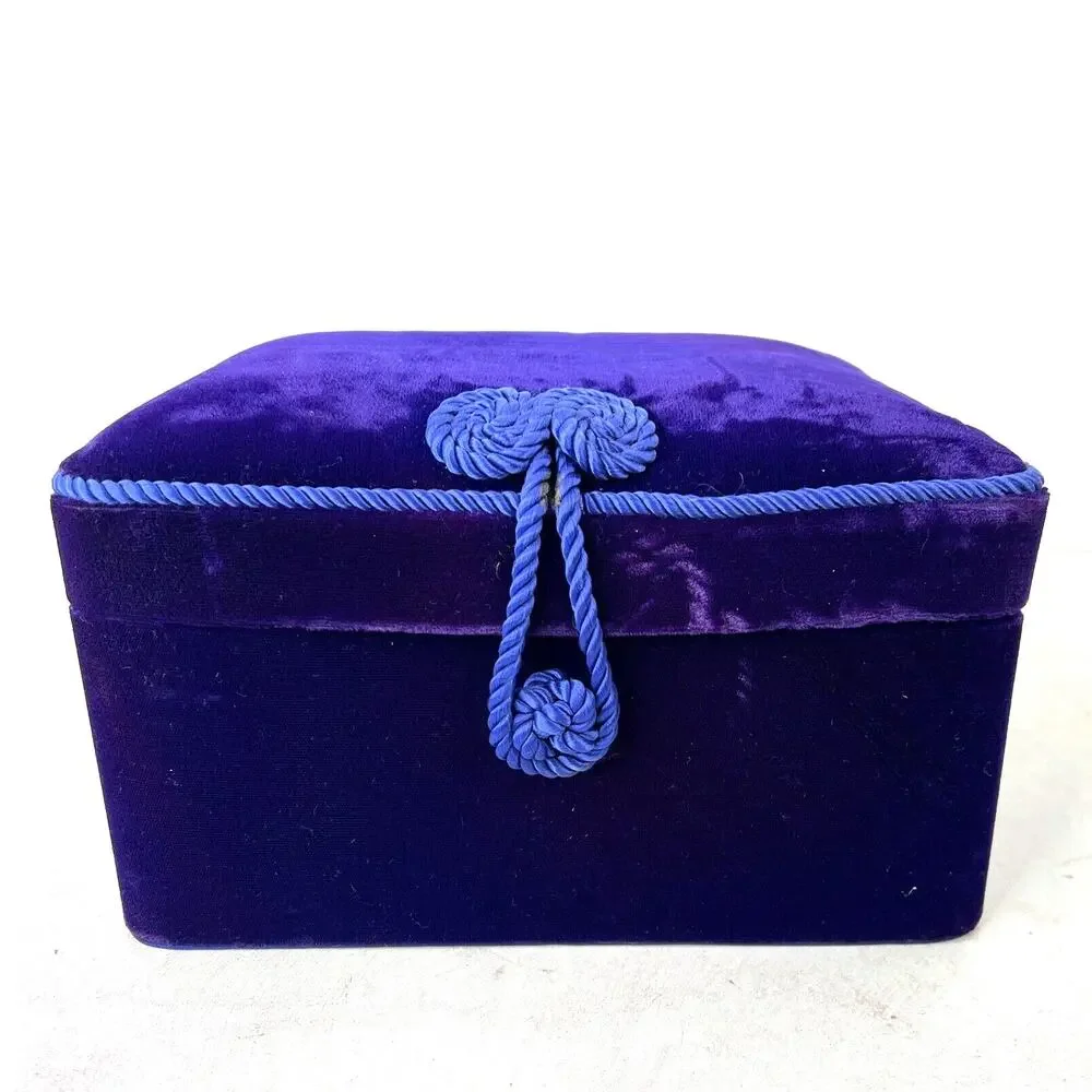 Goldsmith Vintage Velvet Holder Cobalt Blue 90s Maximalist Bold Decor